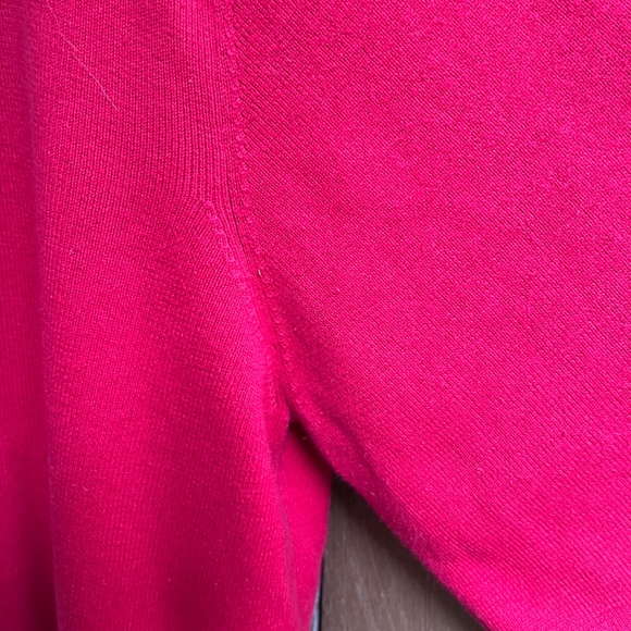 Talbots Knit Red Grosgrain Trim Cardigan Sweater Pearl Button Front LongSleeve M - Picture 11 of 12